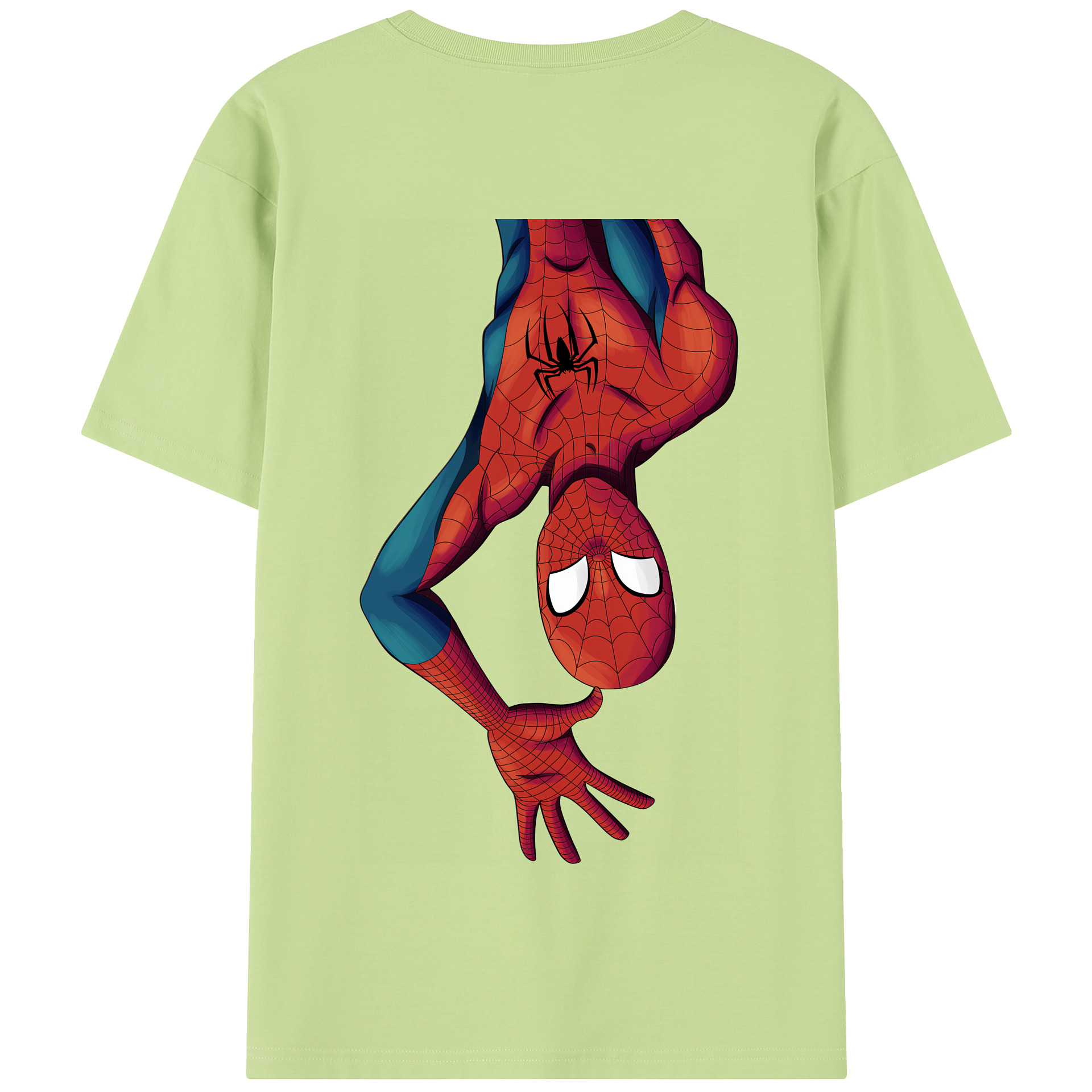 （画像用） Spider Man スパイダーマン 綿100％半袖Tシャツ（背面プリント）